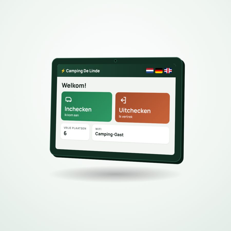 Tablet voor aan en afmelden 10"