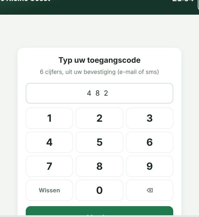 Code auf dem Tablet oder an einem Codetastenfeld.